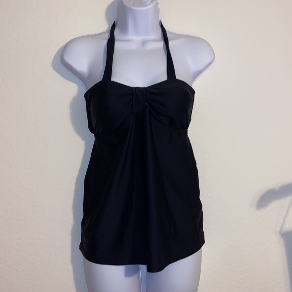 🏝️New🏝️ Maternal America black tankini swim top small
